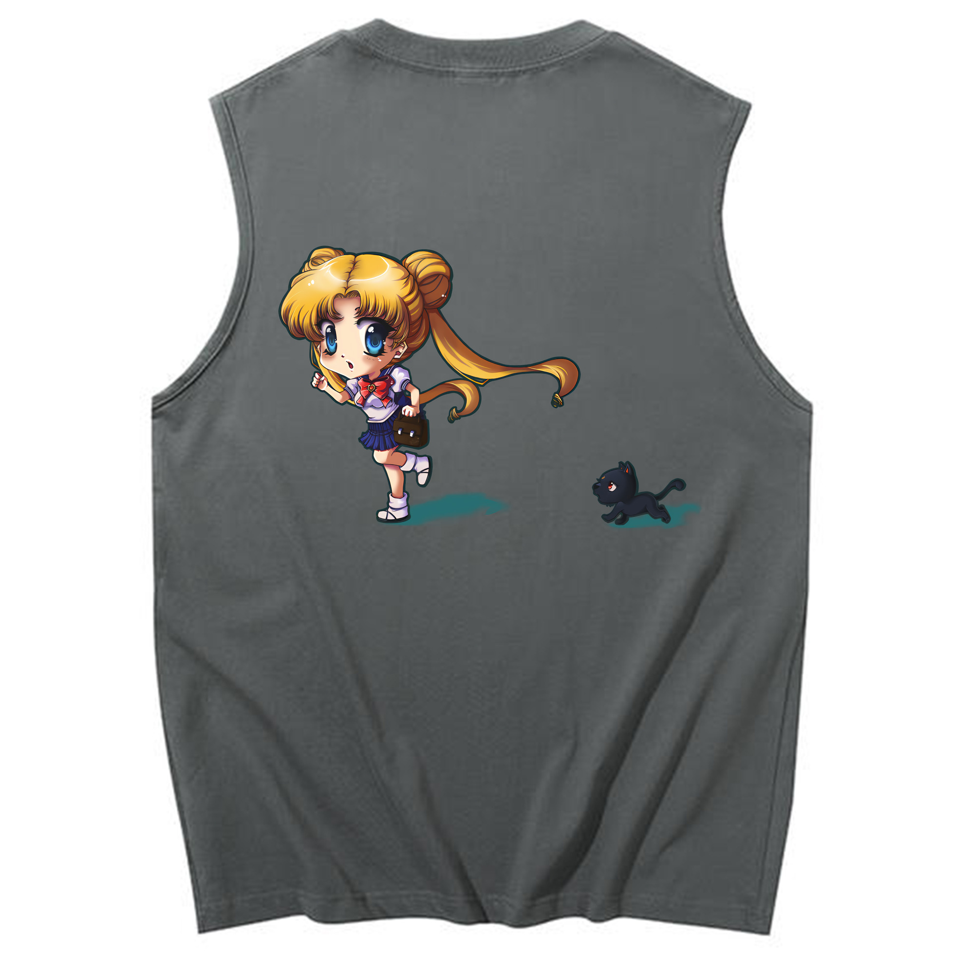 （画像用） 美少女戦士セーラームーン 愛野 美奈子 あいの みなこ Sailor Moon Aino Minako コットン100％タンクトップ（背面プリント）